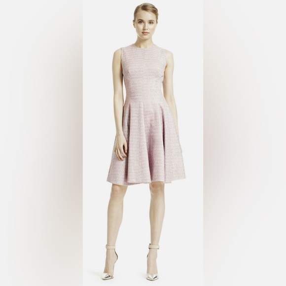 Lela Rose Dresses & Skirts - $1595 New LELA ROSE  Shimmery LILAC  Metallic Tweed GODET Flared Dress  4 NWT